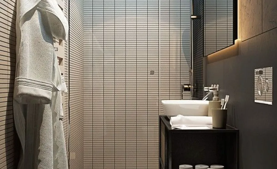 Rental apartment bathroom luxury fixtures